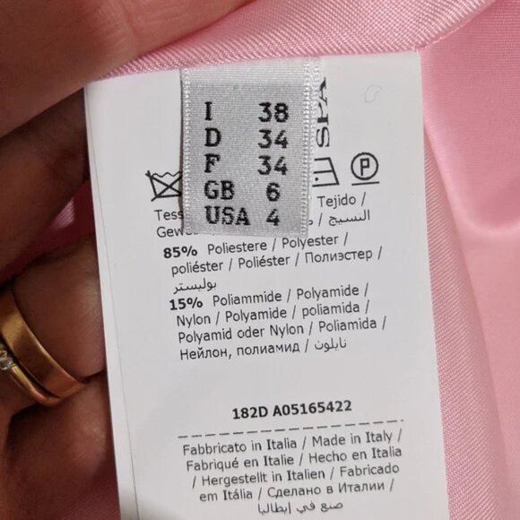 Moschino Couture Runway Brocade Pink Silver Cape Dress Jacket NWT Sz 4 - Picture 4 of 4